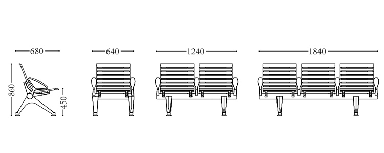 铝合金机场椅/等候椅-SJ9087(图2) undefined